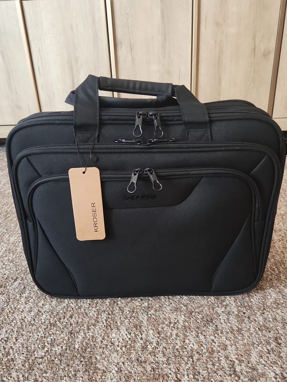 Kroser Black Laptop Briefcase